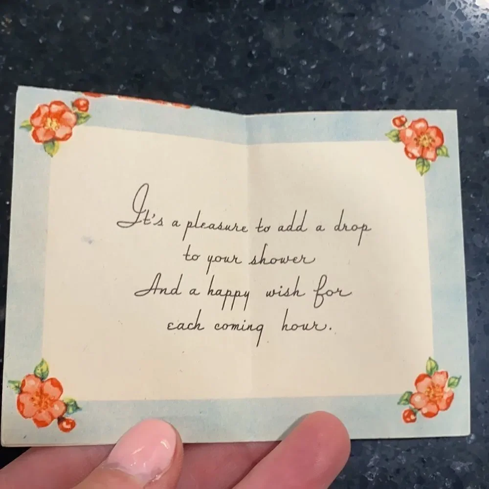 Vintage‎ VTG Baby Shower Attival Cards Note Cards
